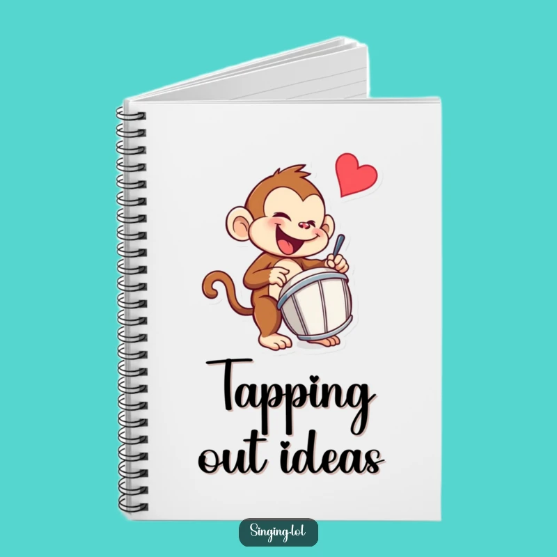 Funny Monkey Drummer Notebook: Jot Down Your Beats, Terrific Funny Gift!