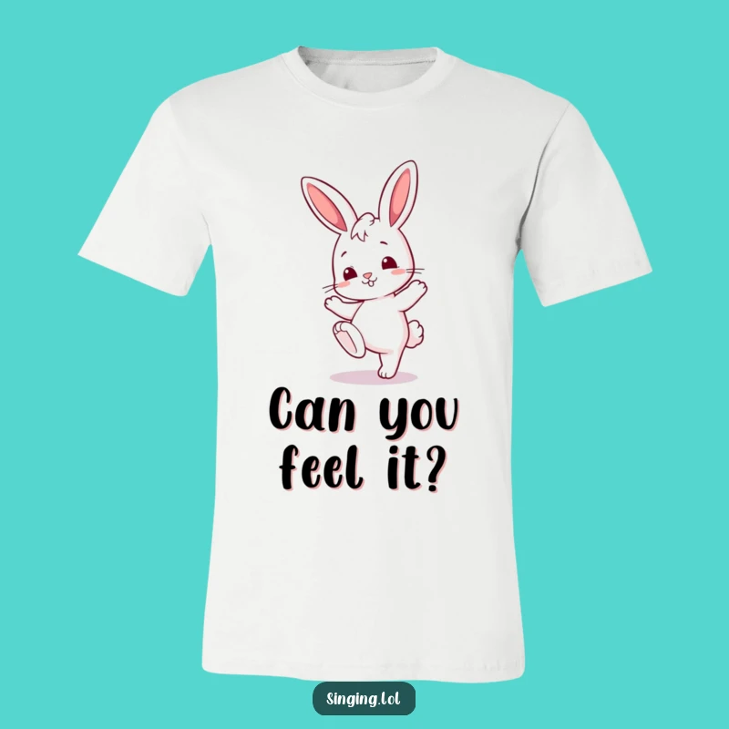 Funny Bunny Tapping Foot Tee - Cute Character T-Shirt, Great Music Lover Gift