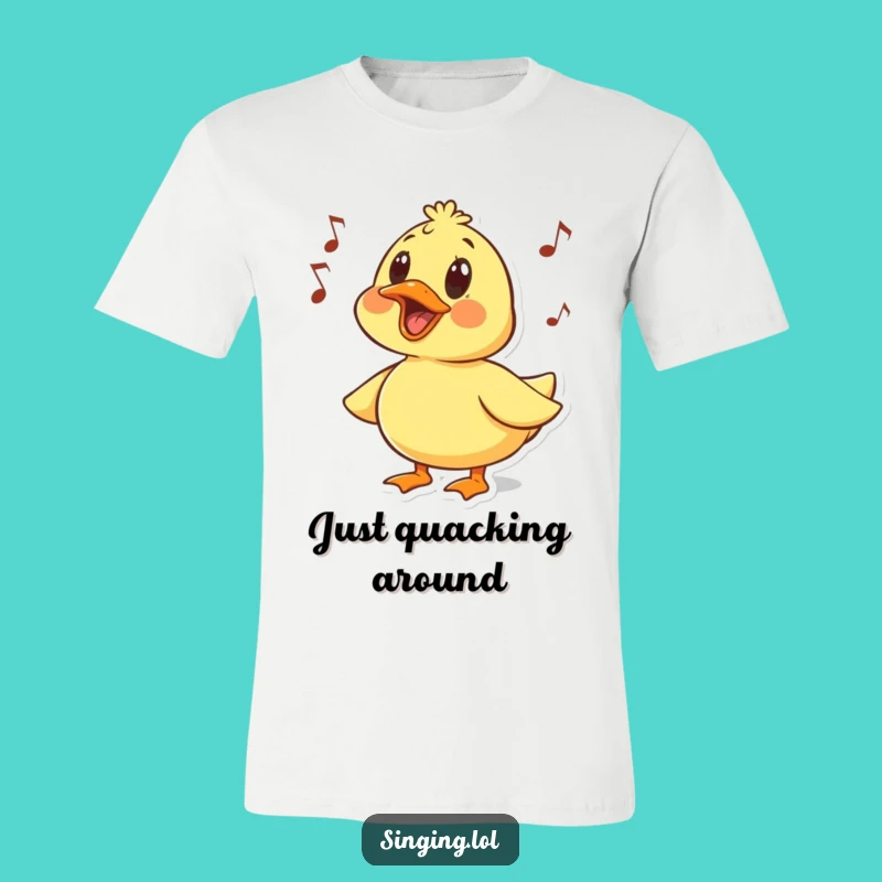 Funny Surprised Duck T-Shirt: Quacking Melody Fun, Wearable Humor Apparel