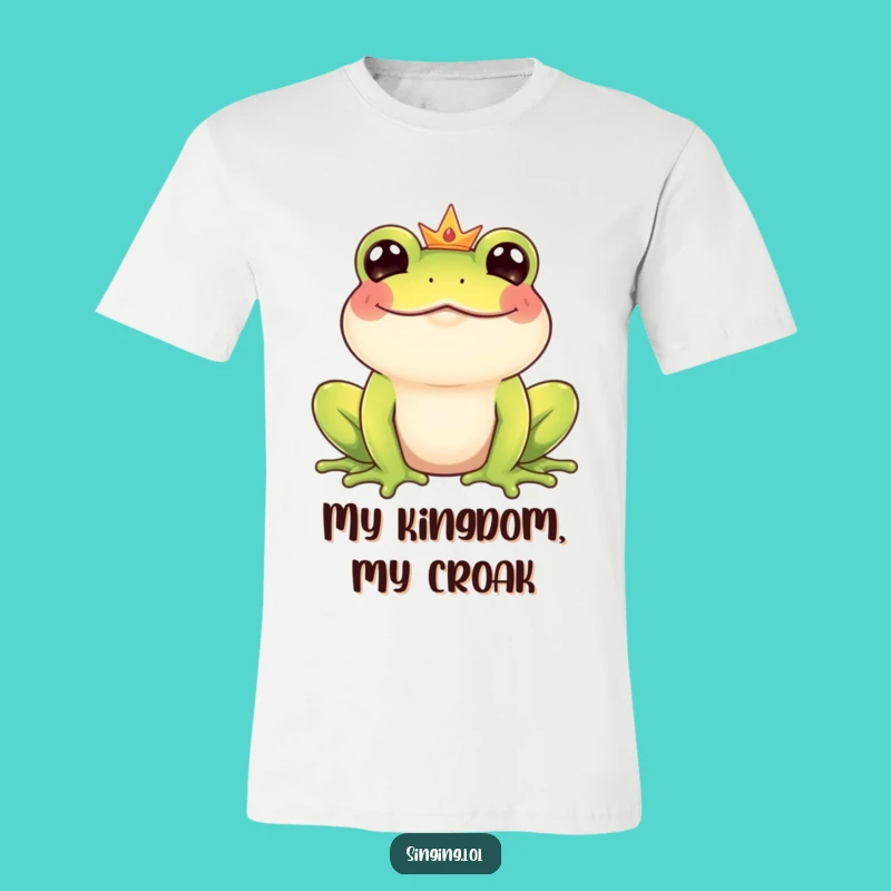 Funny Giggling Frog Prince T-Shirt - Hilarious Croaking Character Tee