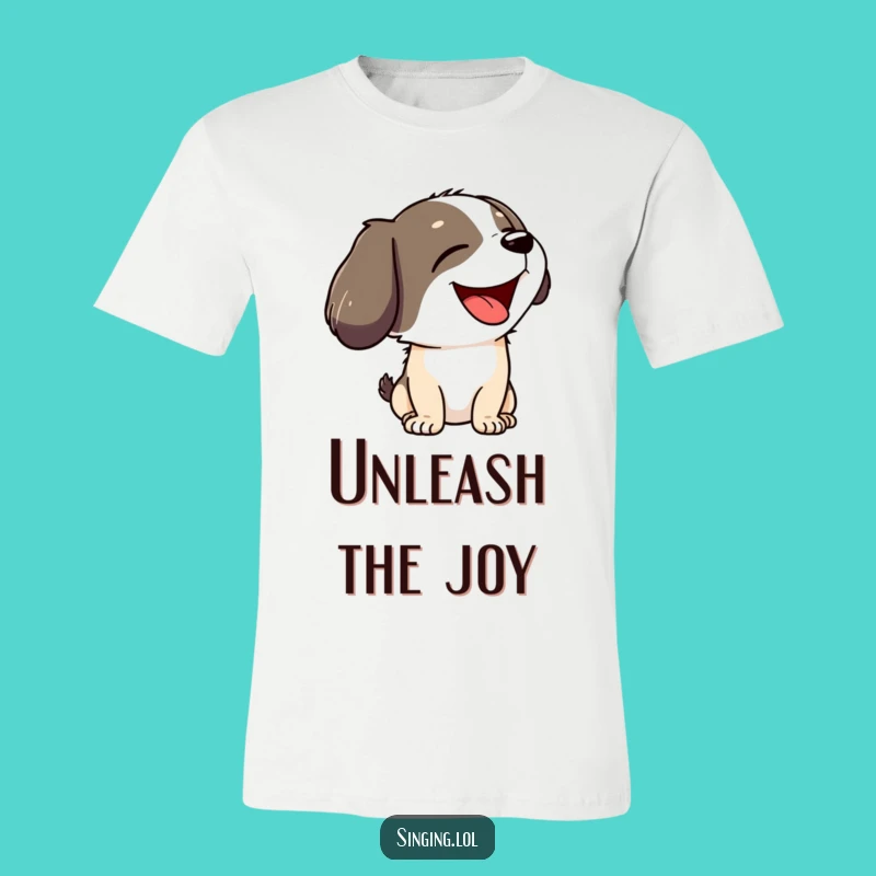 Funny Howling Dog T-Shirt - Joyful Canine Howl Tee, Perfect Casual Funny Gift!