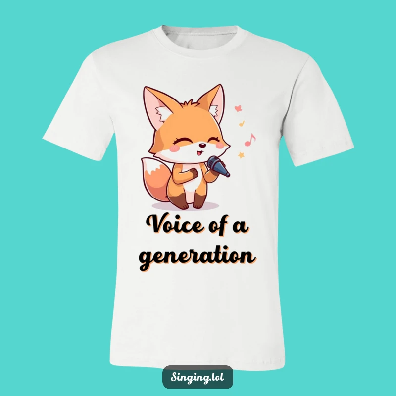 Funny Fox Serenade T-Shirt: Joyful Animal Lost in Song, A Hilarious Gift Idea