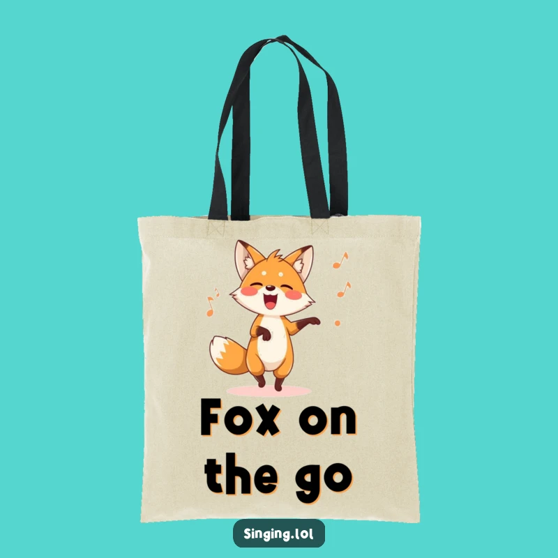 Funny Fox Tote Bag: Carry Your Tunes and Moves with a Dancing Singer